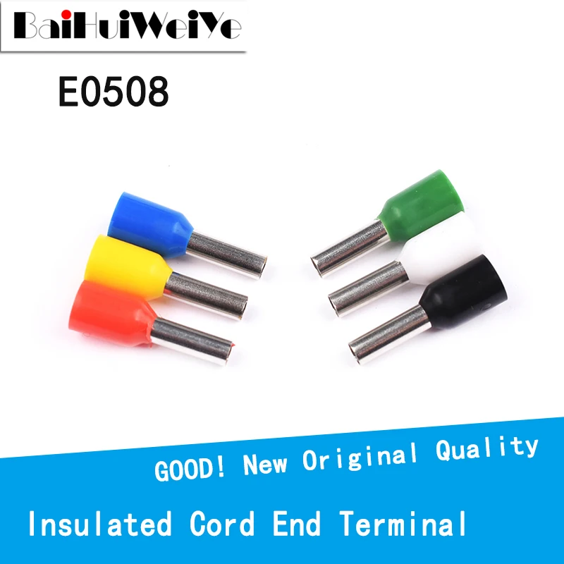 

100PCS/LOT VE0508 Wire Connect Insulated Connector Terminal Crimp Terminator Cold Pressed Insulated Termina