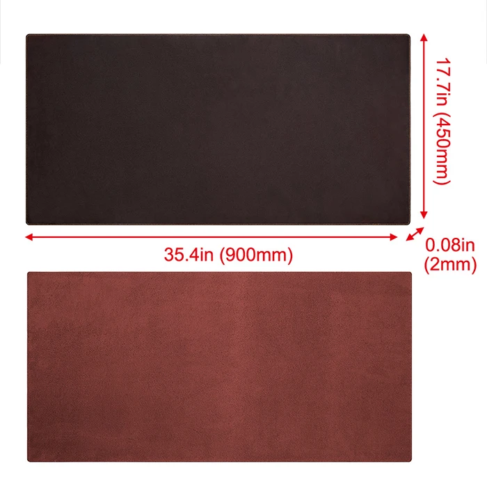 HUMERPAUL Portable Large Mouse Pad Gamer Cowhide Leather Desk Mat Computer Mousepad Keyboard Table Cover for PC Laptop Waterproo