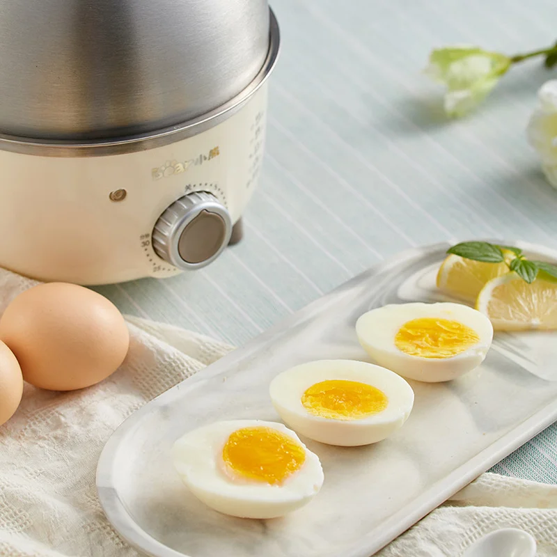 BEAR-Mini Household Egg Electric Steamer Caldeira, Fogão Automático Multi, Ovo Personalizar Fogão a Vapor com Temporizador