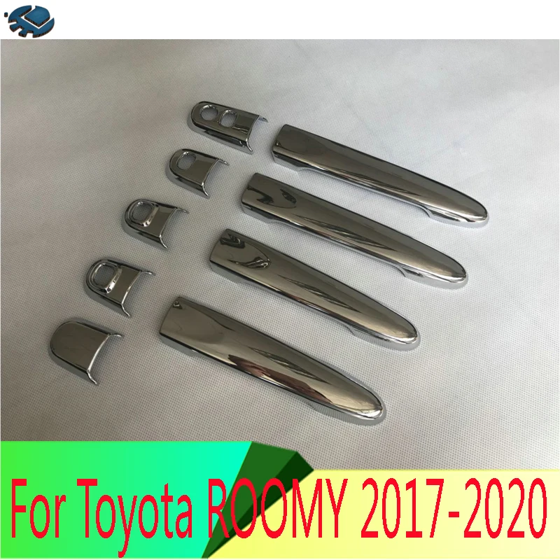 For Toyota ROOMY 2016-2020 Decorate Accessories ABS Chrome Door Handle Cover Trim Molding Accessories