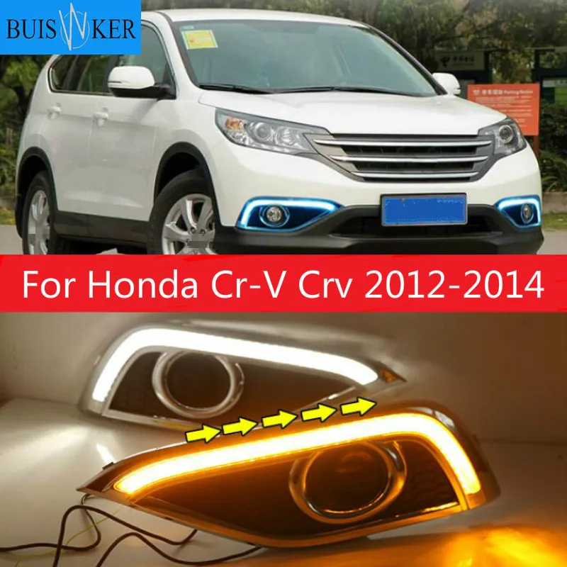 

1Pair DRL Led Daytime Running Light Bumper signal light Fog Lamp for Honda Cr-V Crv 2012-2014