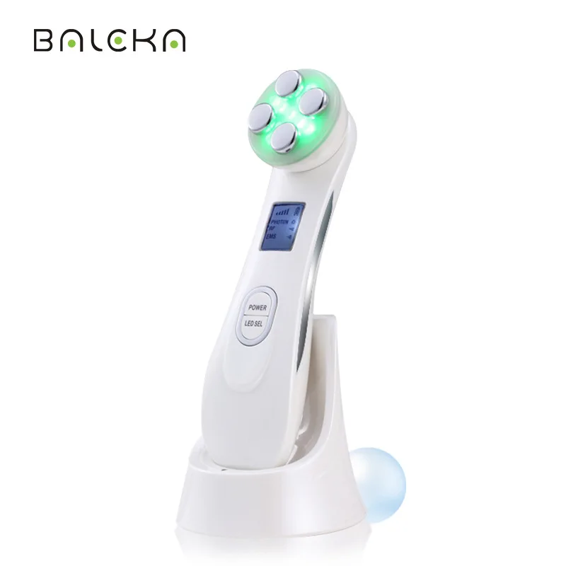 Free shipping Facial Beauty Massage Instrument Radio Frequency Device Micro-Current Color Light Quantum Sr Beautification Tool