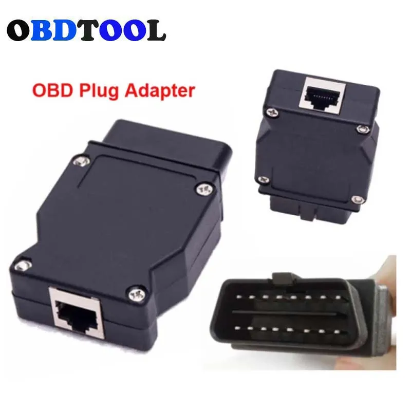 16Pin Male OBD Plug Adapter for BMW ENET Ethernet ICOM Code Scanner OBD2 16Pin Connector To Internet Interface Port for BMW Car