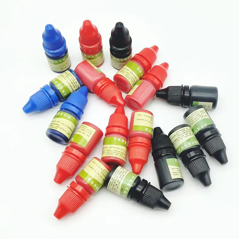 5ml and 10ml Ink Textile Clothes Waterproof Ink Special Ink for Students Children Name Stamp Printing on Clothing Wash Not Fade