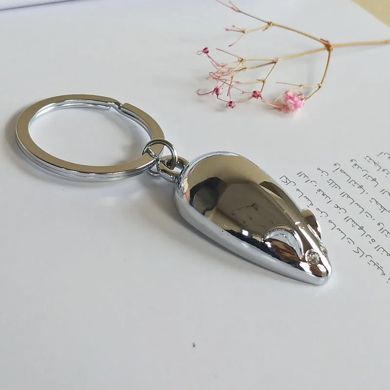 Mouse Key Chain - High Quality Metal Keychain Drop Ring Keyring Key Chain for men and women Gift jewelry 17337 no chain