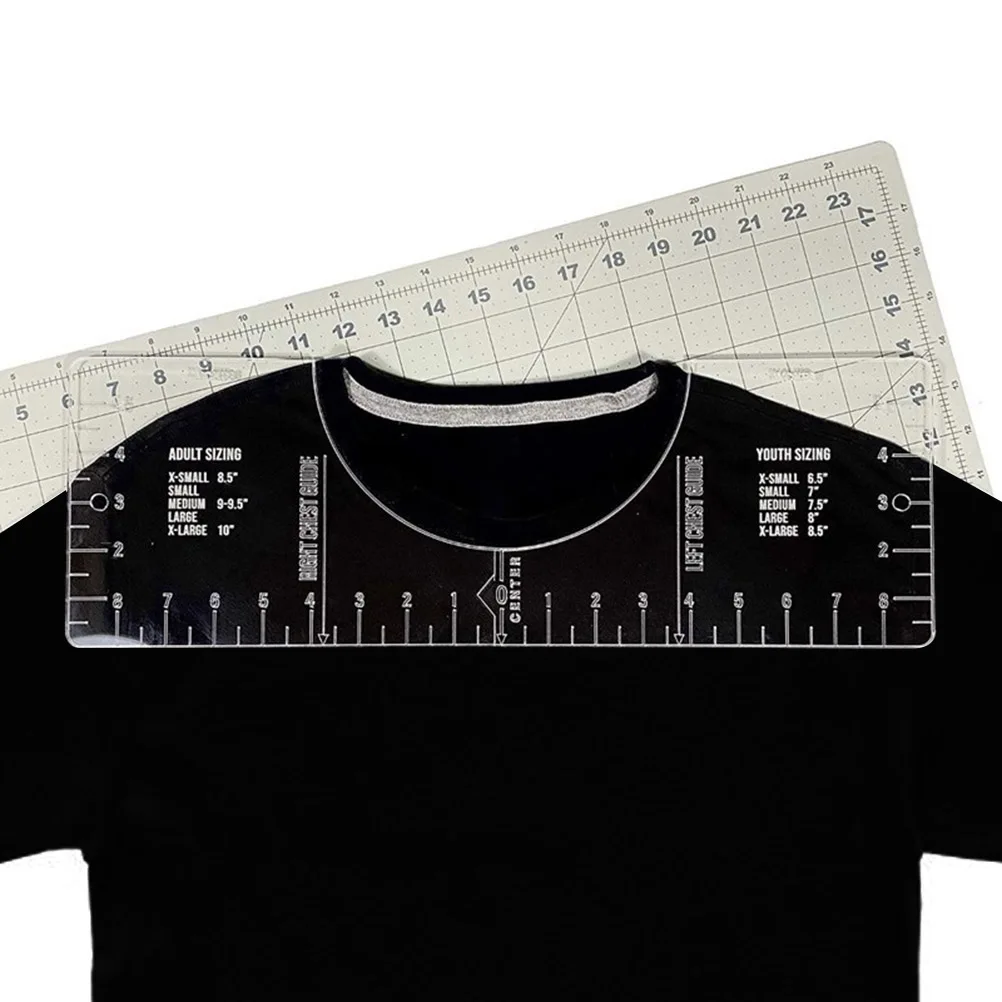 18 inch T-Shirt Ruler Guide Vinyl T-Shirt Ruler Guide Acrylic Shirt Alignment Tool for Alignment Fabric Centering Tool Accessory