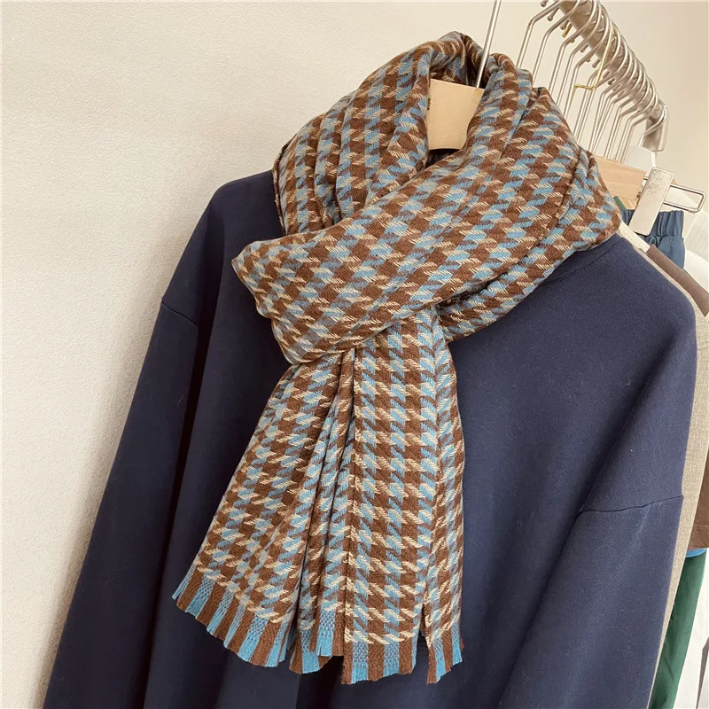 2021 cashmere spring and winter ladies scarf plaid warm cashmere scarf shawl luxury brand neck scarf cashmere lady scarf