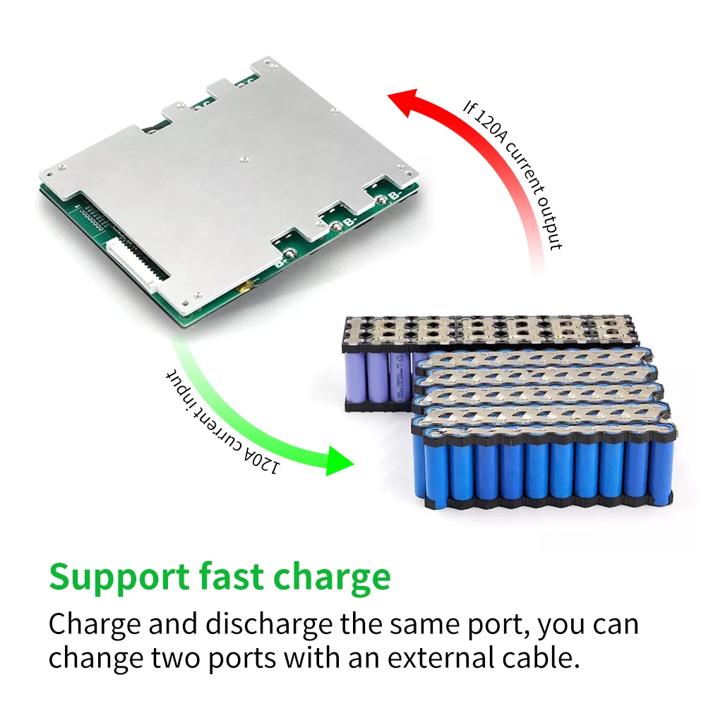 Lifepo4 BMS 8S 24V 200A 25,6 V 29,2 V 18650 batería de litio, placa de protección ecualizador con Control de temperatura de equilibrio
