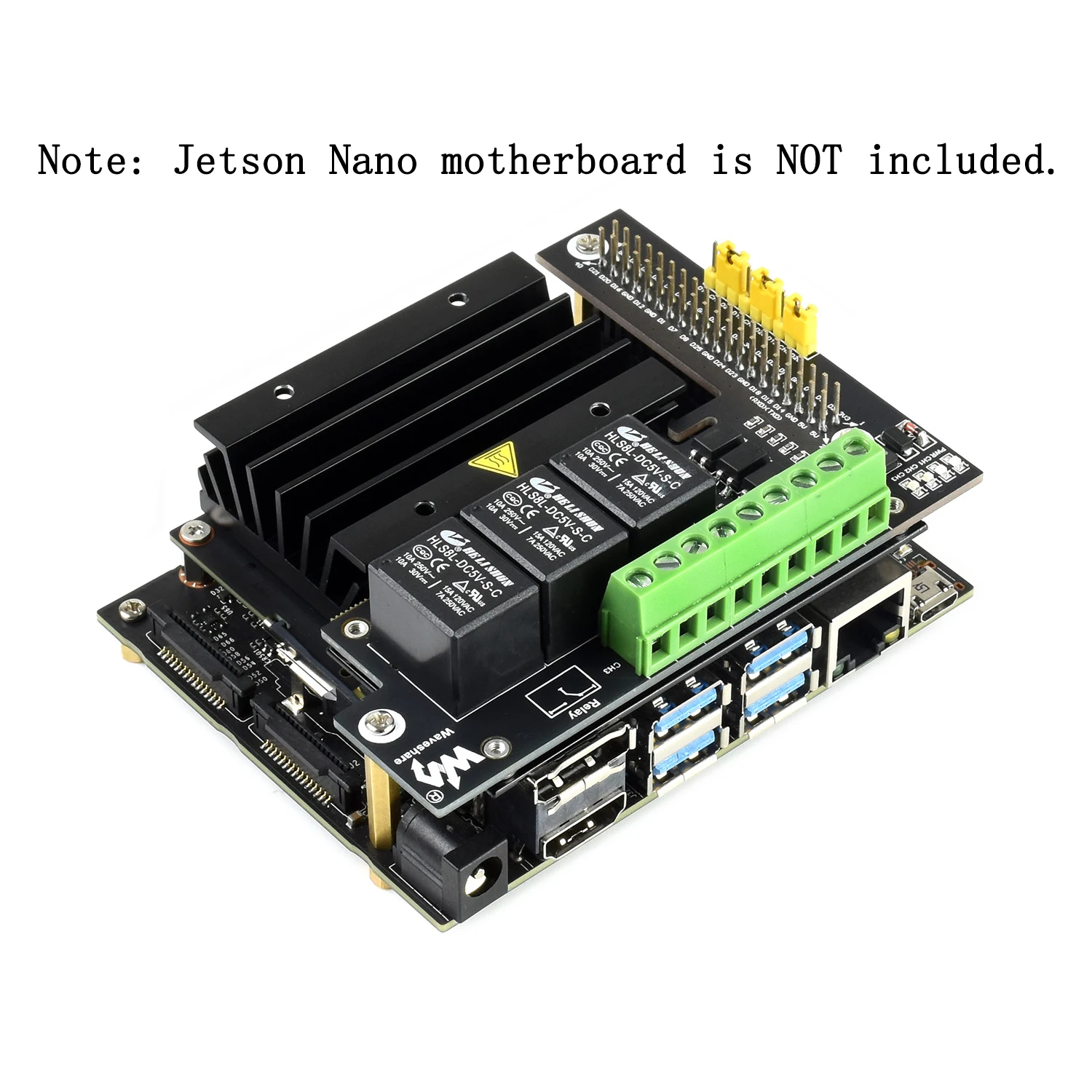 5V 3-Channel Relay Module Shield HAT Expansion Board for NVIDIA Jetson Orin Nano Developer Kit B01 2GB 4GB 8GB RAM Accessories