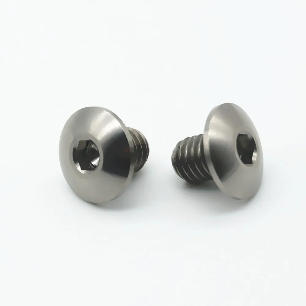 2/4/12pcs M5 x 6mm Titanium Bolts Gr.5 Hex Socket Oil Brake Cylinder Cover Ti Screw  Oil Filler Fastener