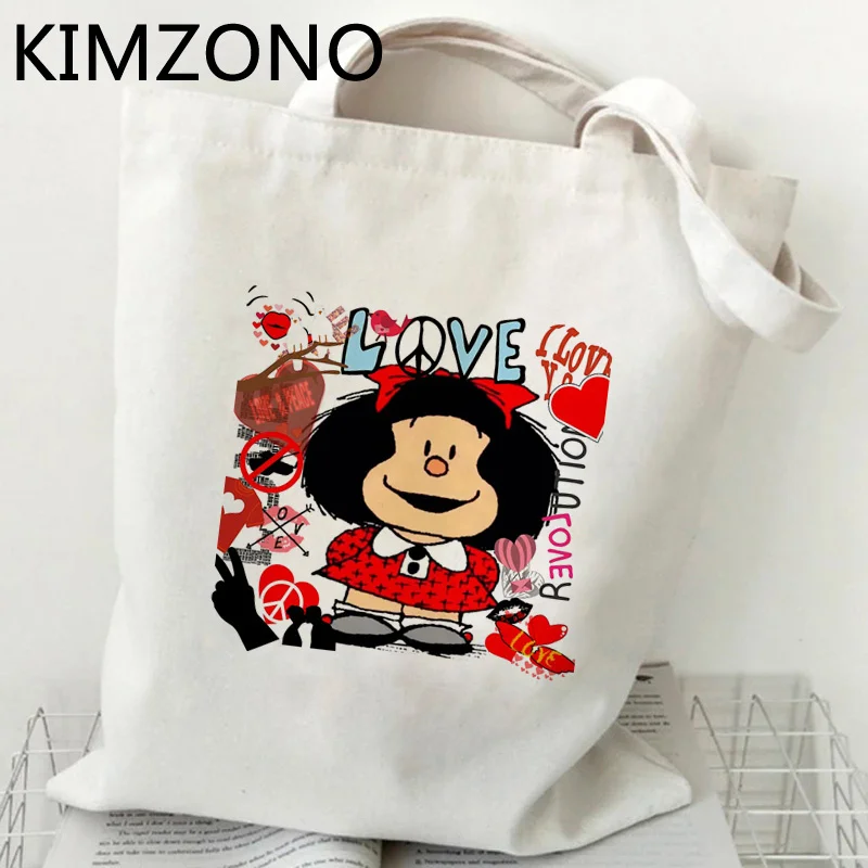 

Эко-сумка для покупок Mafalda, многоразовая холщовая Фотосумка, фотошоппер