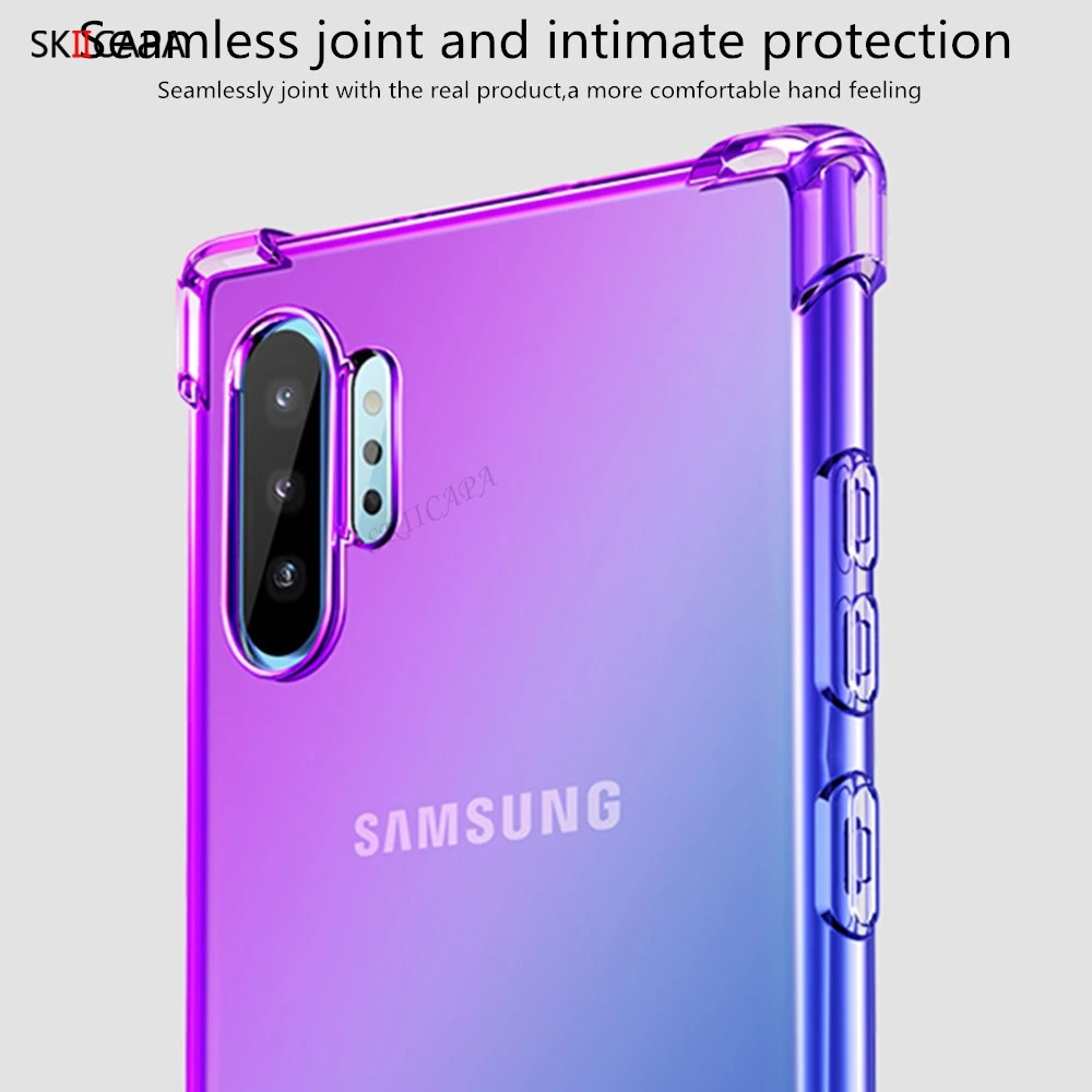 Для Samsung Galaxy S20 Plus Ultra Note 20 10 Ultra S10 S9 Plus S10E S7 Edge Радужный цвет Ультратонкий противоударный чехол с градиентом