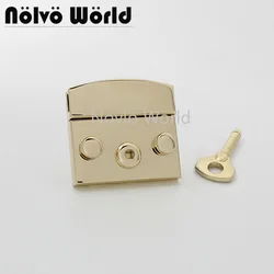 2-10pcs 51*48mm Silver Light Gold Pressed Lock Covert Push Locks Snap Clasps Closure for Women Purse Handbag Bag