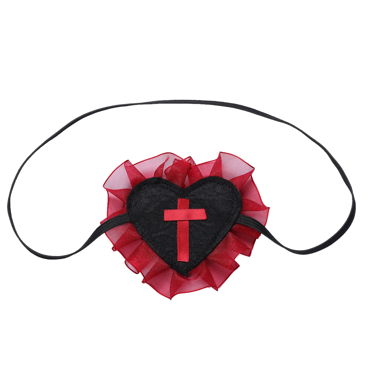 Gothic Lolita Girls Heart Cross Eyepatch Cosplay Eye Patch