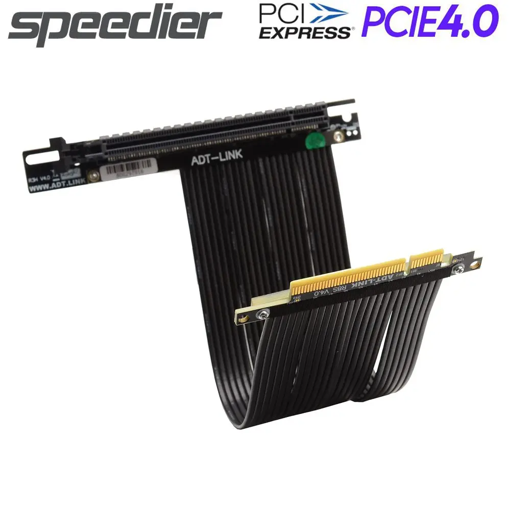 

PCIE X16 To X8 Universal Riser PCI-E 4.0 High Speed 16X 8X Flexible Shielded Cable Extension Port Adapter For PC Graphics Cards