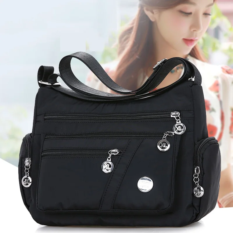 Casual Frauen Schulter Umhängetasche Oxford Wasserdichte Zipper Handtaschen Paket Weibliche Große Kapazität Reise Umhängetasche – Detail 20