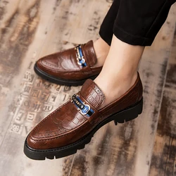 Men Leather Sneakers 2020 New Arrivals Luxury Brand Loafers Slip On Shoes Outdoor Fashion Black Driving Shoes Men Moccasins #I