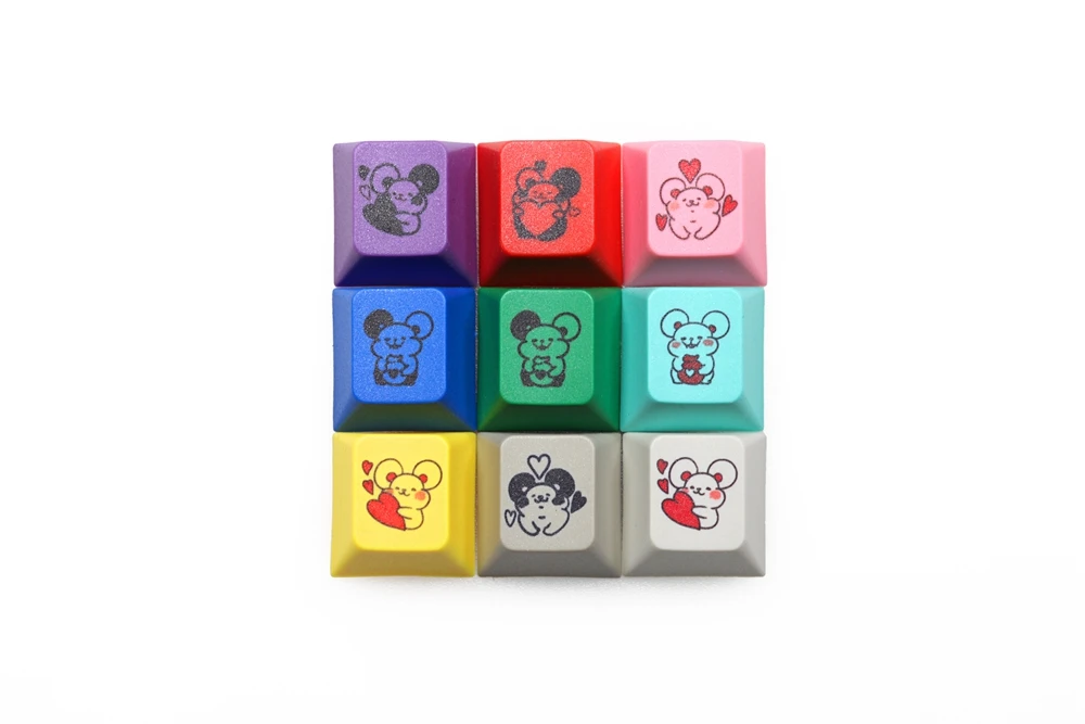 mStone Novelty cherry profile pbt keycap for mechanical keyboards Dye Sub Good luck in the year of the rat Cute little mouse