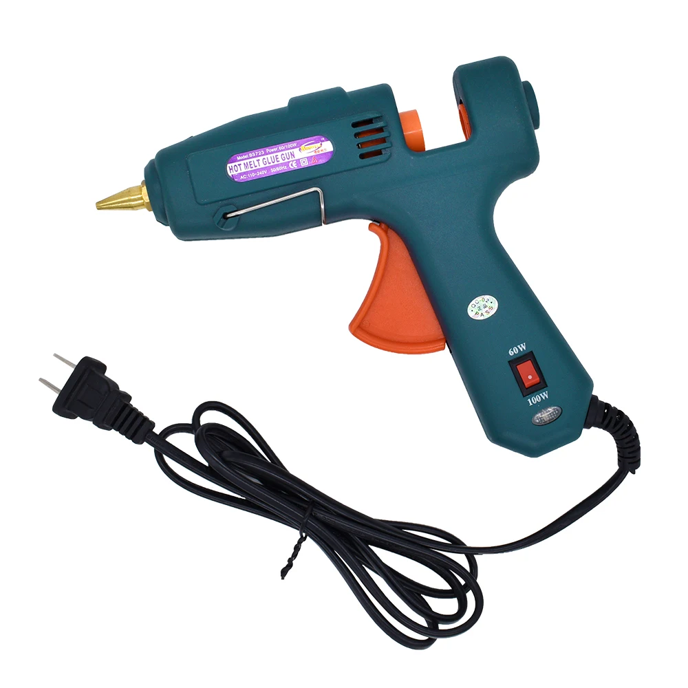 Hot Glue Gun 60/100W Dual Power High Temperature Melt Glue Gun  Household, Use 11mm Glue Sticks with 5 pcs Nozzle