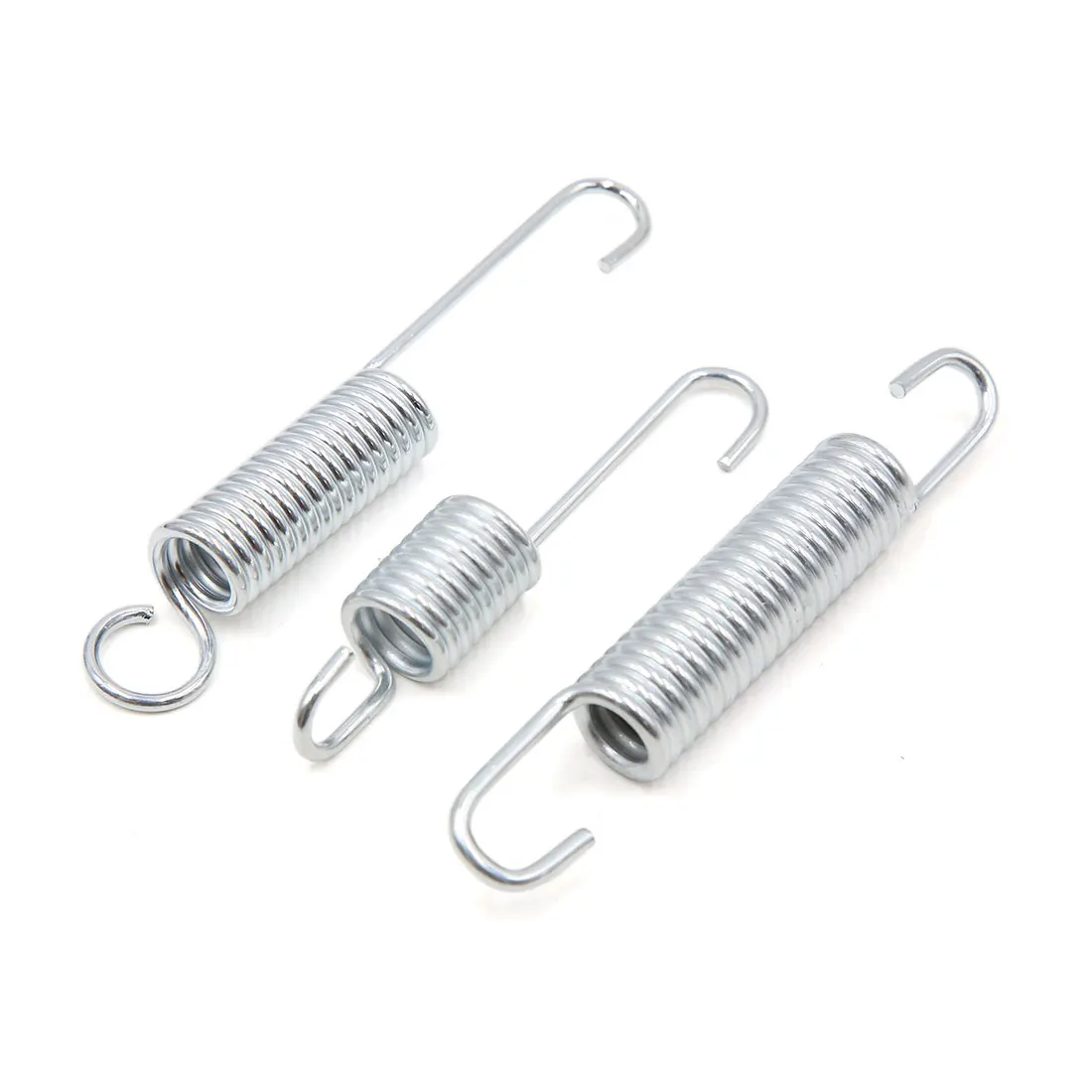 Motoforti 3 in 1 Ring Metal Motorcycle Side Stands Kickstand Spring Silver Tone Stand Spring For Motorcycle