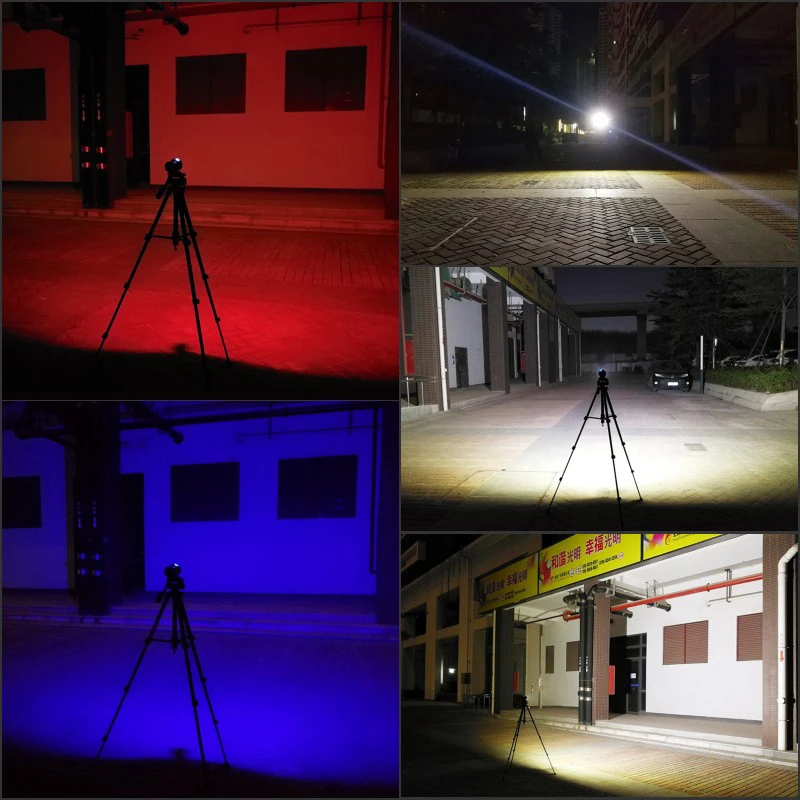 Imagem -03 - Subaquática 80m Mergulho Lanterna Branco & Vermelho & Azul Tocha Impermeável Fotografia Câmera Vídeo Luz de Preenchimento 180w 27led 18000lm