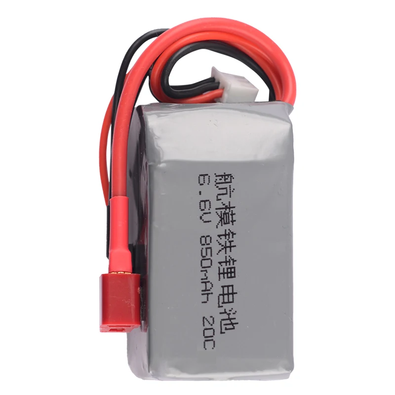 Rc 수신기 배터리, 2S 6.6V 850mAh 20C T XT60 JST 후타바 플러그 커넥터, 리튬 철 리포 배터리, RC 드론 보트 카용