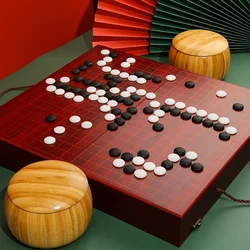 Juego Weiqi de lujo grande, tablero de madera, juego de ajedrez para adultos, juegos familiares creativos, regalos para niños