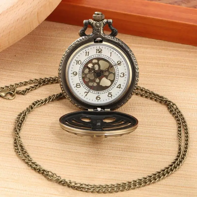 Montre de poche à Quartz style Steampunk pour hommes, pendentif, chaîne de chandail, cadeau Vintage