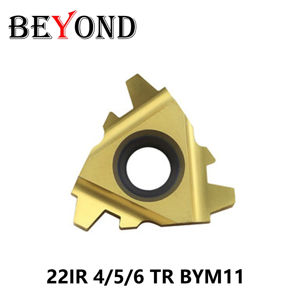 

BEYOND 10pcs Carbide Threading Inserts 22IR 4.0 5.0 6.0 TR BYM11 22 IR 4.0TR 5.0TR 6.0TR Lathe Cutter Turning Tool CNC For Steel