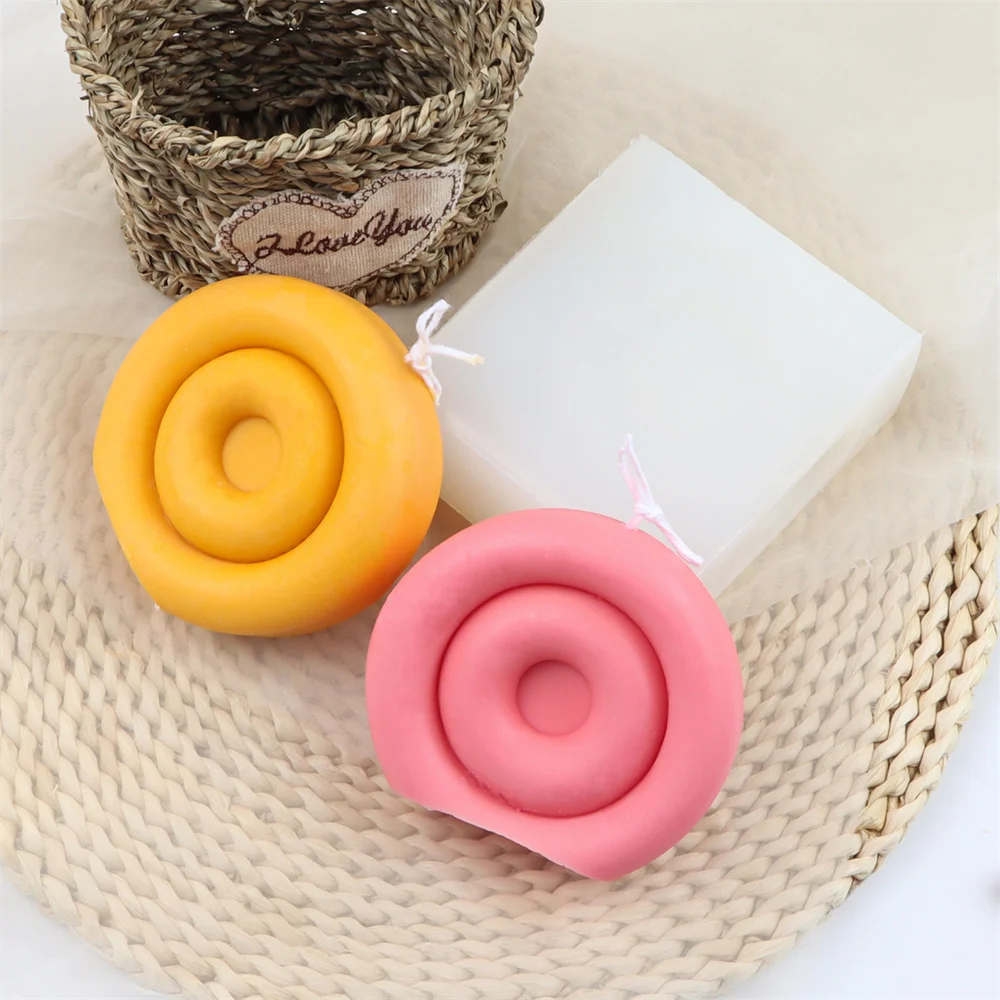 

New Snail Shell Candle Silicone Mold 3D Stereo Doughnut Soap Mould Home DIY Lollipop Roll Resin Craft Desktop Decor Ornament