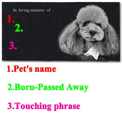 Pet Memorial Stones Engraved with Pet\'s Photo Can Personalized Dog Memorial Stones Cat Memorial Stones,12\