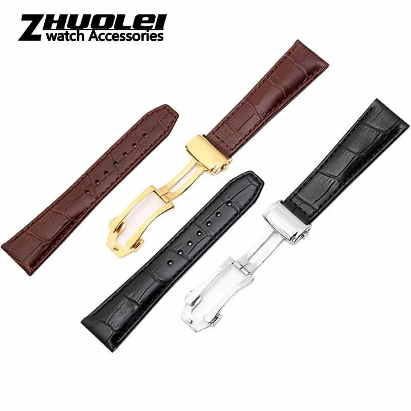 First layer calfskin strap for MAURICE LACROIX Eliros watchband cow genuine leather leather bands 20mm 22mm with folding buckle