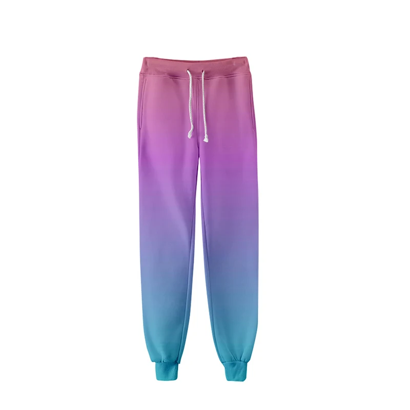 Plus Size Colourful Gradient Costume 3d Jogger Harem Pant Men Women Long Loose Trousers Rainbow Cool 3D Fitness Pants Sweatpants