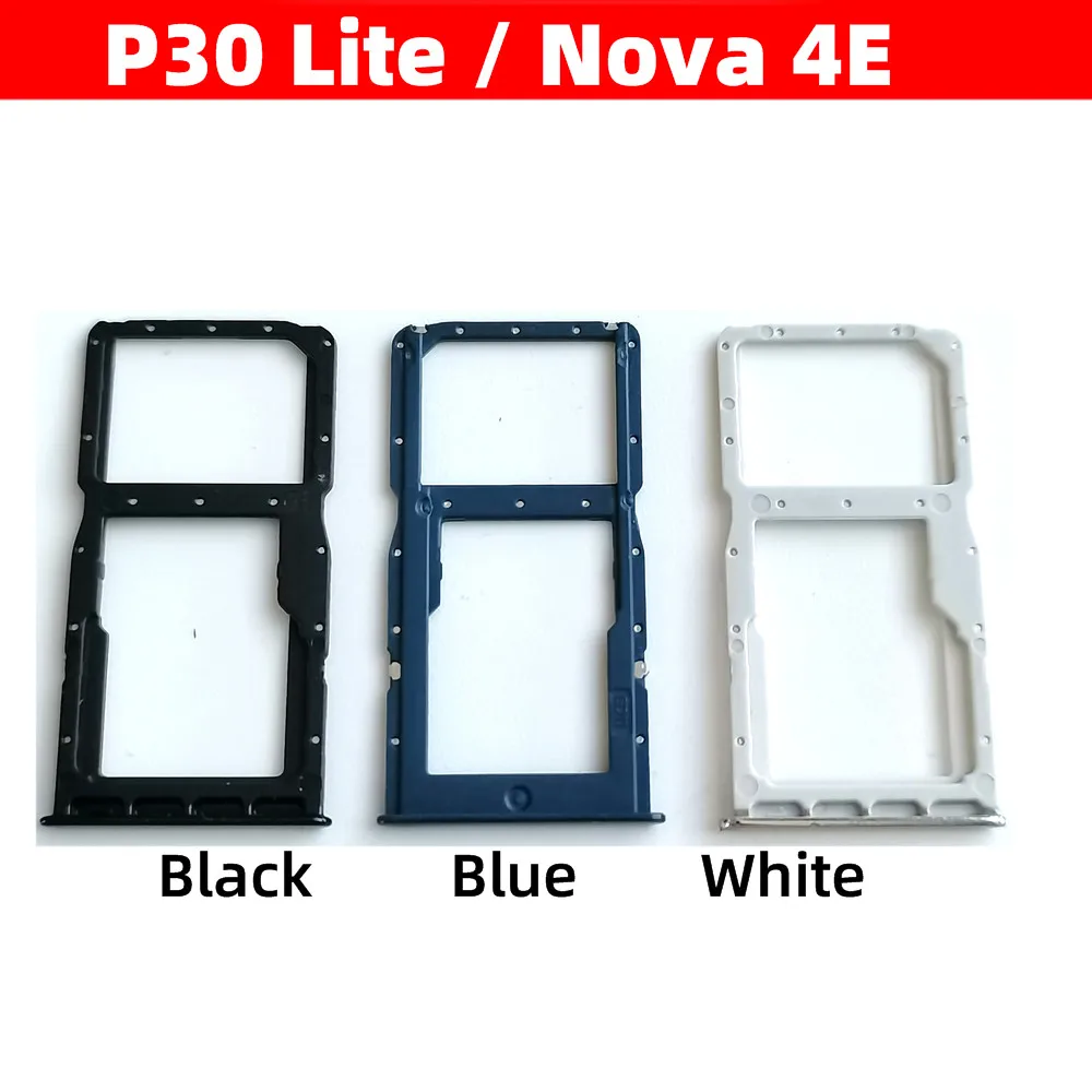 Sim Card Tray For Huawei P30 Lite  / Nova 4E Sim SD Memory Card Holder Sim Card Slot Holder Replacement Parts