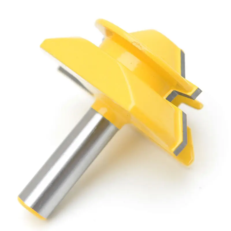1/2  12mm Shank 45 degree tenon knife router bits  Woodworking Tenon Milling Cutter Tool Drilling Milling For Wood Carbide Alloy