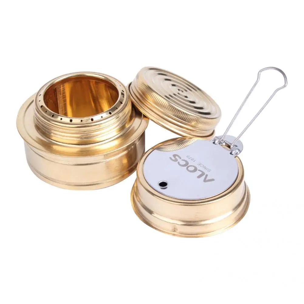 Mini Alcohol Stove Copper Alcohol Stove Outdoor Supplies Portable  Useful Lightweight Brass Spirit Burner