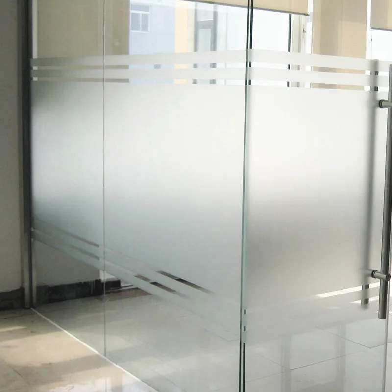 Glue-free office glass anti-collision strip frosted window stickers translucent striped glass film balcony sliding door film