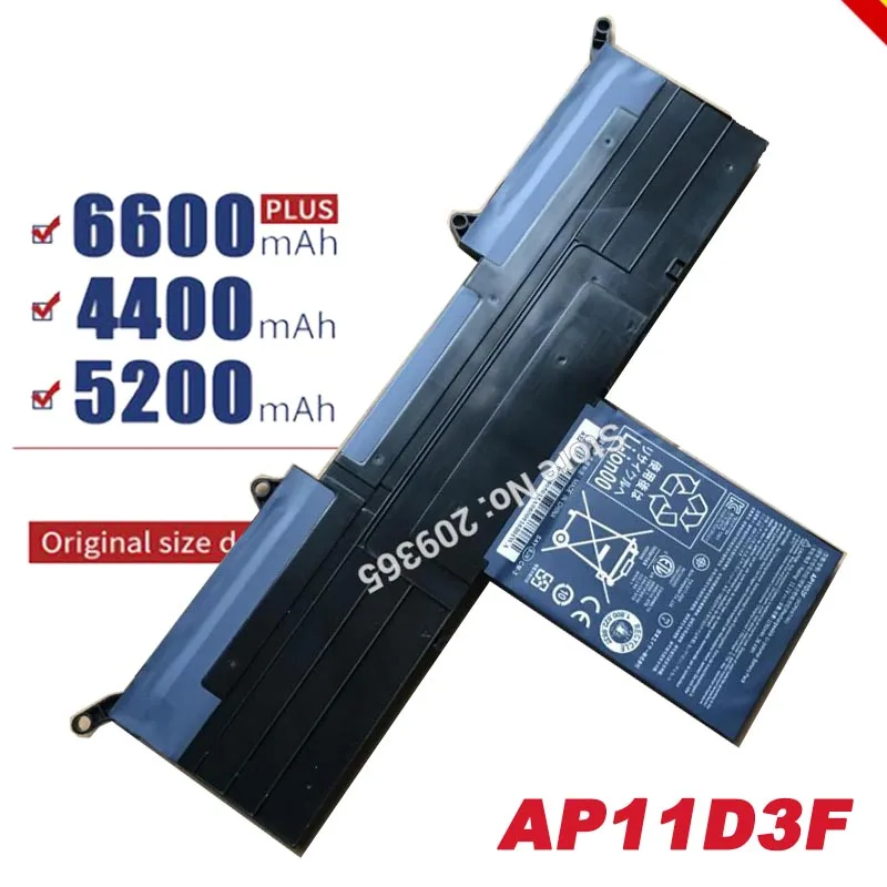 

New AP11D3F Battery For Acer Aspire S3 S3-951 S3-391 MS2346 AP11D3F AP11D4F 3ICP5/65/88 3ICP5/67/90 11.1V 3280mAh Laptop Battery