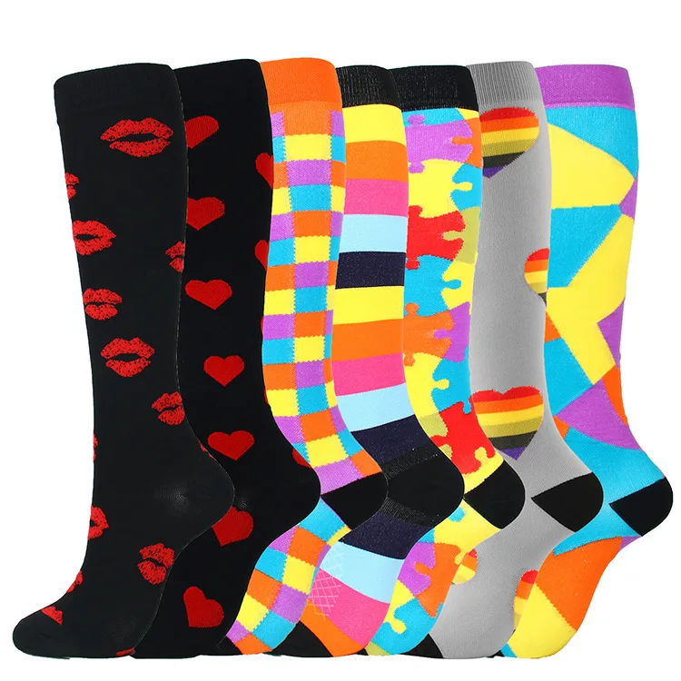 Compression Socks 4/7 PAIRS/SET Outdoor Sports Socks Women Compression Socks Running Cycling Sock Drop Shipping