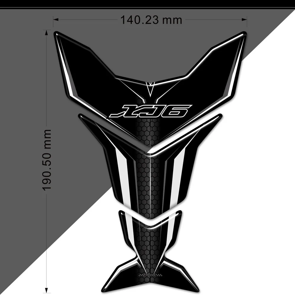 

Накладка на бак мотоцикла для Yamaha XJ6 Tankpad, защитные наклейки на кость рыбы, эмблема, логотип 2015 2016 2017 2018 2019 2020