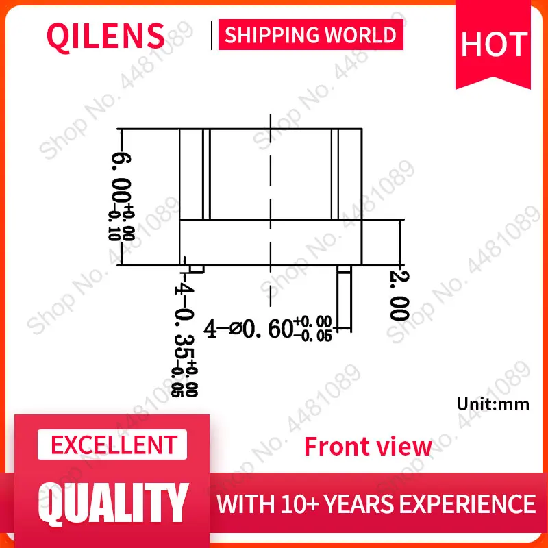 QILENS M7 Lens Holder Height 6.0mm  Support for CCTV Camera PCB IP Board Adapter Connector with 4 Location Pin