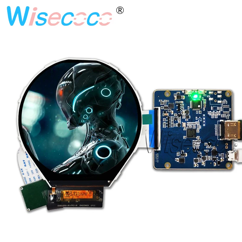 3.4 inch ips round LCD display 800*800 TM034XVZP01 screen with  to mipi controller board for watch monitor