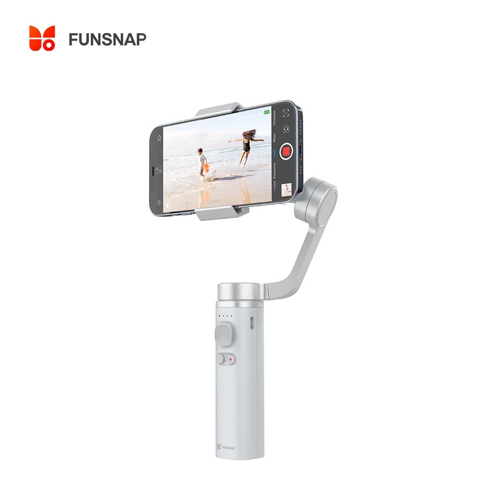 Estabilizador funsnap π, estabilizador portátil para captura rápida de smartphone, 3 eixos, dobrável, de bolso tipo c para iphone, android, xiaomi, huawei
