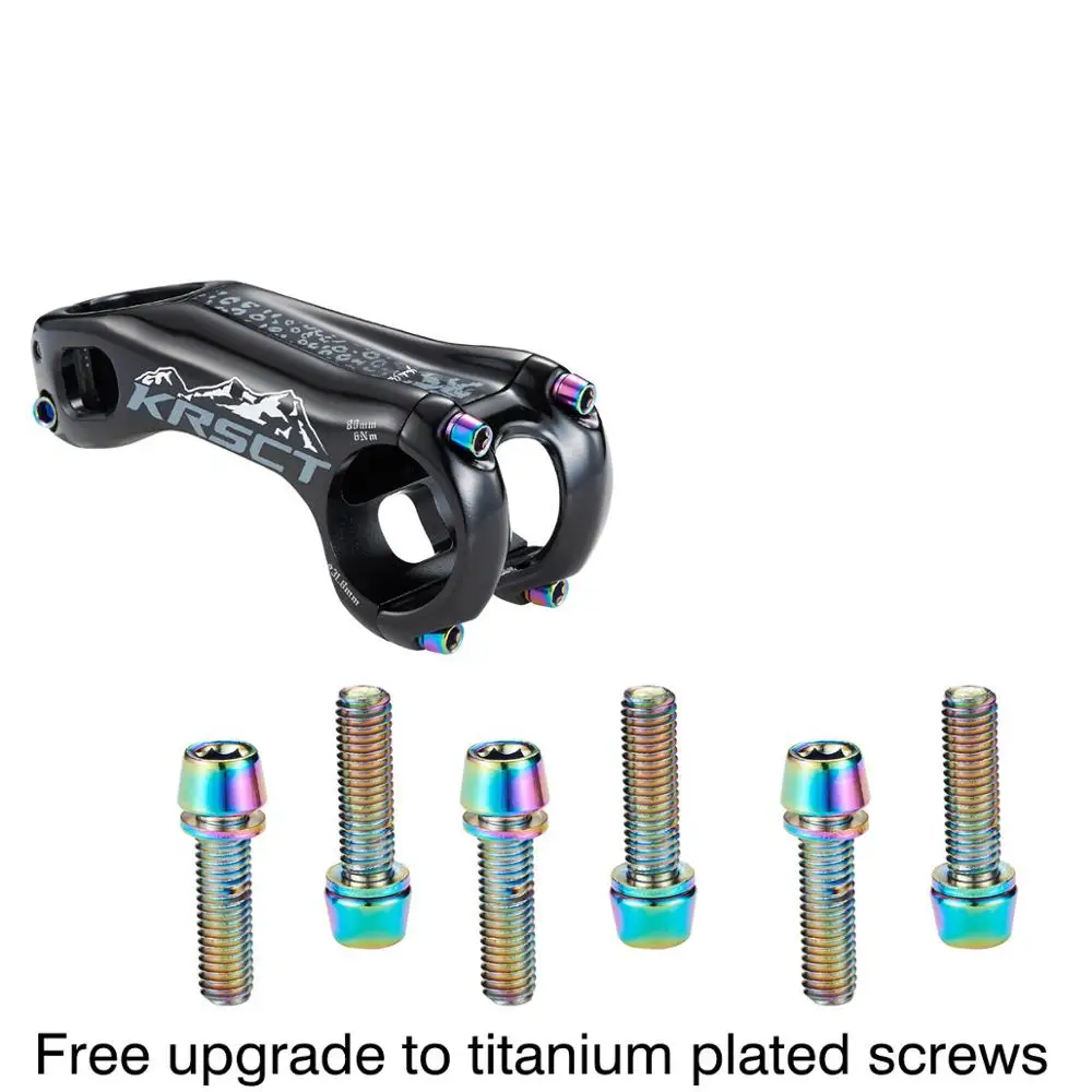 Transport Steel Titanium Titanium Plated Bolts With Washers M5*18mm Bicycle Parts Bicycle Stem Parts 6 Pieces Of Rainbow Gold