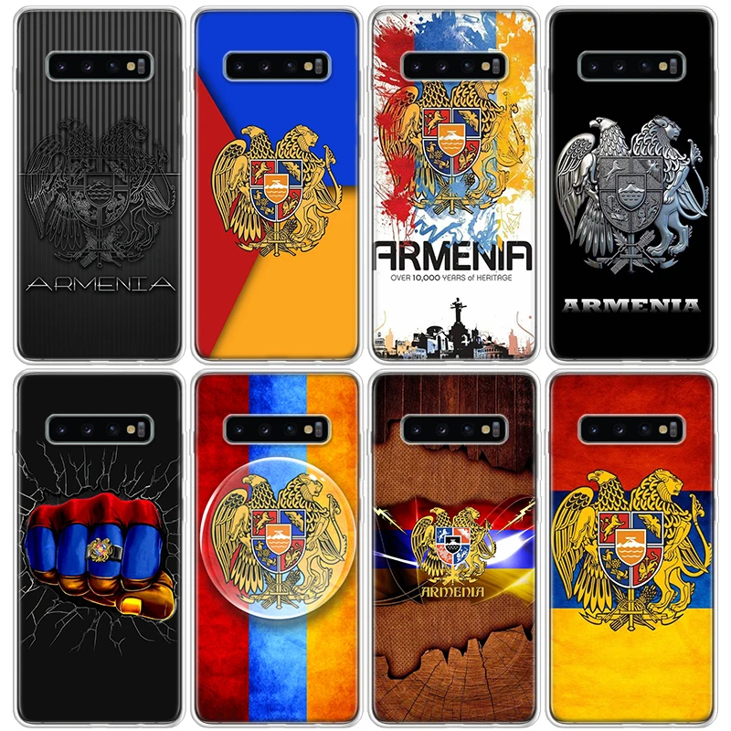 Armenia Armenians Flag Phone Case For Samsung Galaxy S24 S23 S22 S21 Ultra S20 FE S10 Plus S10E S9 S8 Soft TPU Back Cover Funda