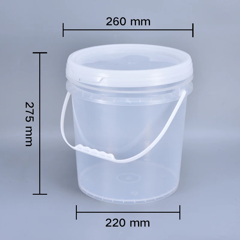 10 liter Plastic Bucket with Lid and handle Food Grade Polypropylene Storage container Leakproof Pail 2PCS