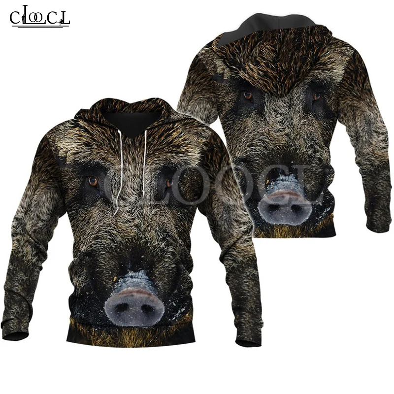 CLOOCL Boar Hunting 3D Print Fashion Shirts Hoodie Sweatshirt Zipper Coat Men Women Jungle Hunting Wild Boar Harajuku Tops