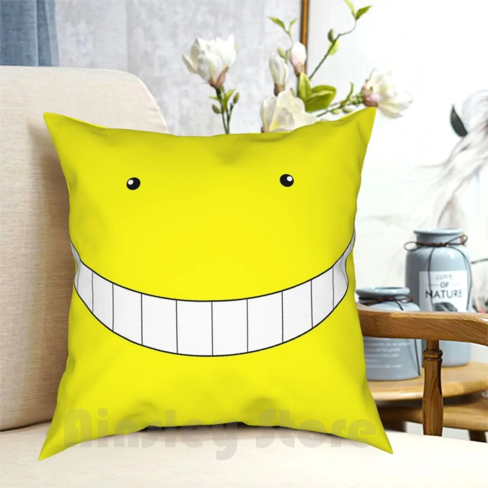 Koro Smile Pillow Case Printed Home Soft DIY Pillow cover Assasination Classroom Assasination Classroom Koro Sensei