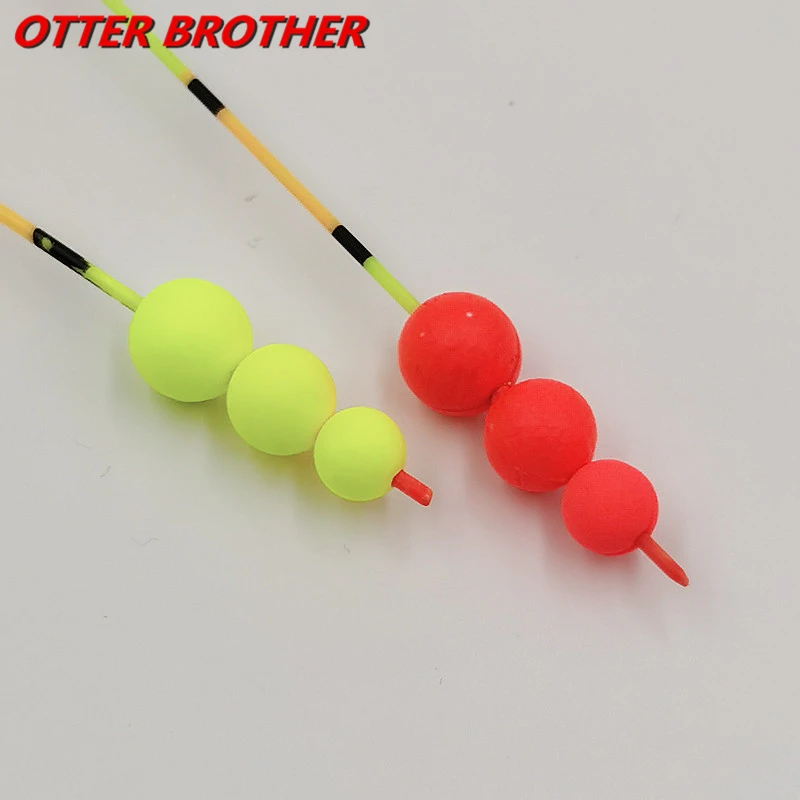 50pcs Floating Bobbers Fishing Fluorescent Drift Ball Fishing Float Foam Buoyancy Balls Fishing Accessories