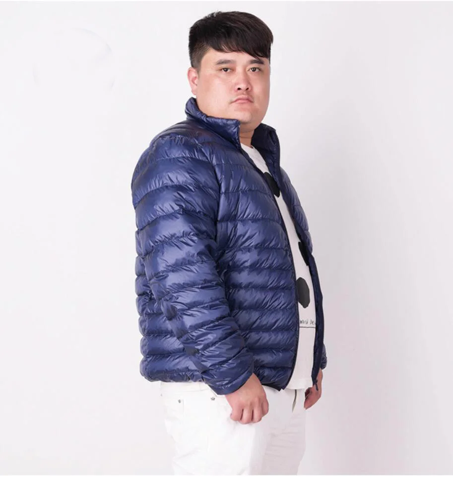 Hoge Kwaliteit Grote Maat Dunne Licht Hooded Mannen Donsjack Grote Maat Jas Warm Plus Size Winter Jas Mannen 9XL 12XL 11XL 10XL